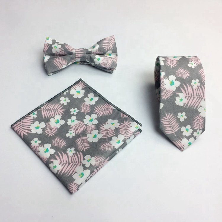 Wholesale Men's Cotton Bow Tie Quality Floral Cotton Fashionable Necktie