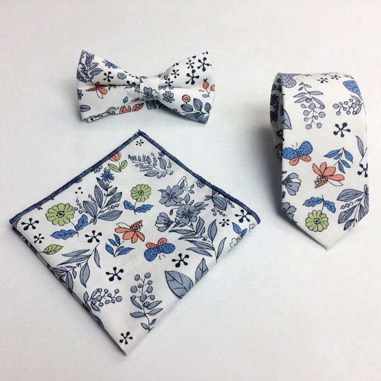 Wholesale Men's Cotton Bow Tie Quality Floral Cotton Fashionable Necktie