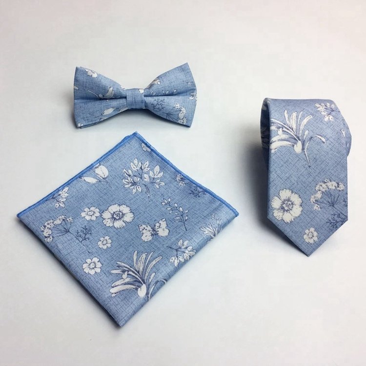 Wholesale Men's Cotton Bow Tie Quality Floral Cotton Fashionable Necktie