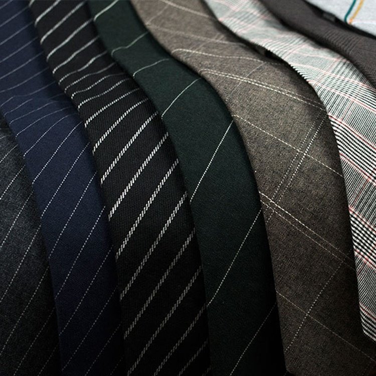 Hot sale high quality casual retro special designer neckties polyester striped mens neck ties 6 cm