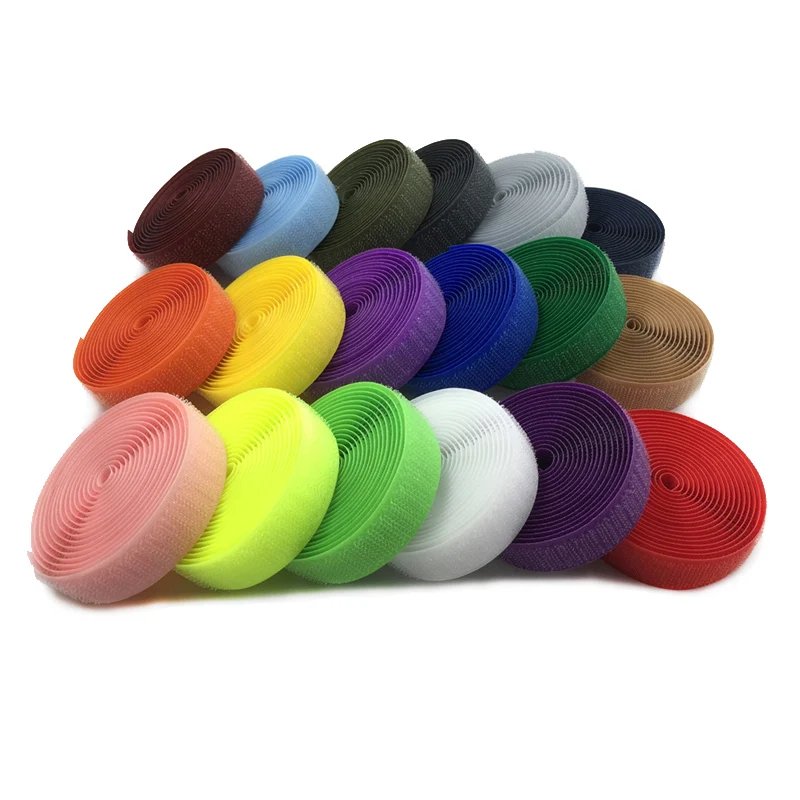 Nylon Ties Custom Size Back to back hook and loop Patch Velcroes straps Custom Reuse sticky cable ties 100% Nylon Velcroes