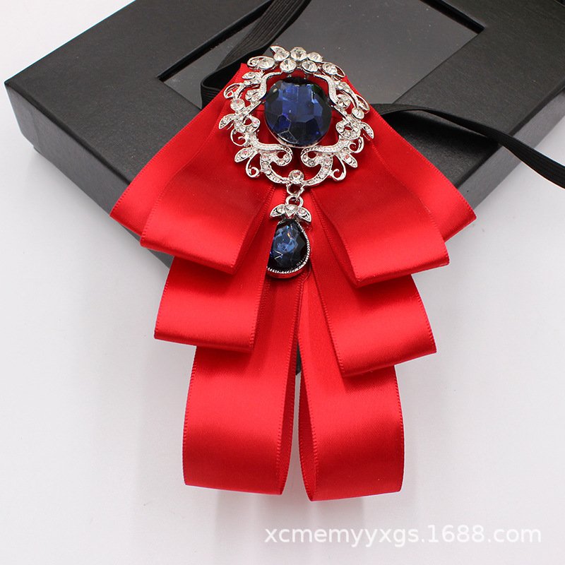 Men's Suit Bow Tie Gemstone Style Groom and Best Man Collar Flower Tie For Wedding