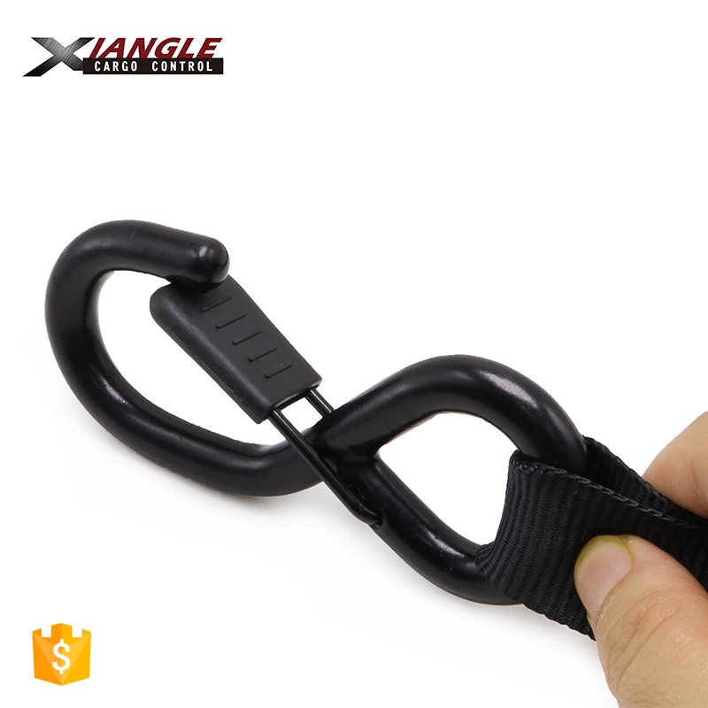 25mm 1 inch 800kgs rubber handle ratchet buckle tie down straps ratchet cargo lashing belt S hooks