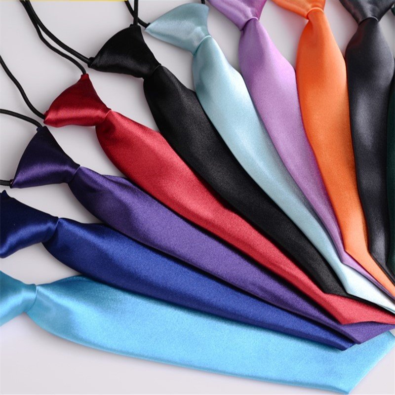 Wholesale Cheap Plain School Student Neck Tie For Kids Knit Children Child Classic Necktie