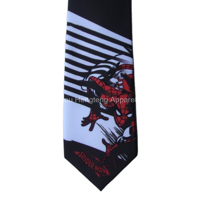 Digital Print Polyester Tie With Logo Famous Brand