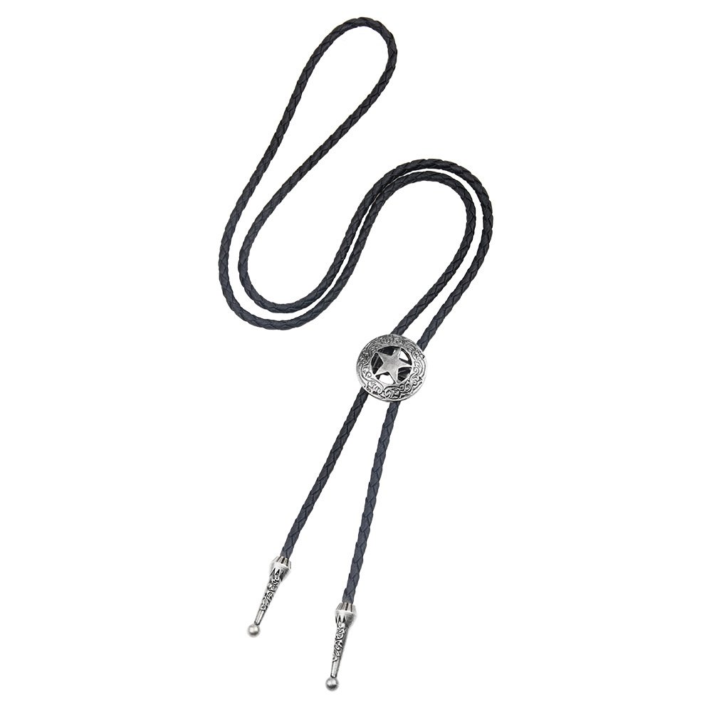 European and American punk denim retro sweater chain shirt tie bolo tie personalized high-end sense Wear a sweater chain