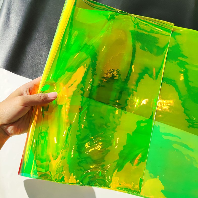 wholesale crystal soft 0.3mm holographic plastic pvc clear vinyl sewable pvc film