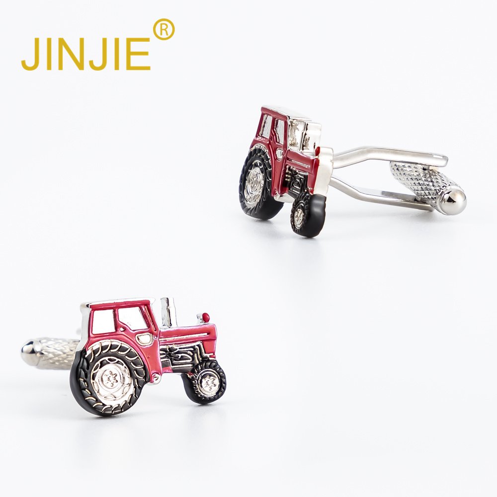 Hot selling wholesale funny design wedding novelty ancient red color car shape cufflinks for men shirt