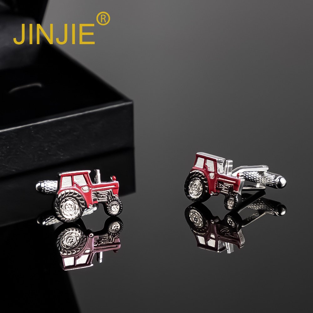 Hot selling wholesale funny design wedding novelty ancient red color car shape cufflinks for men shirt