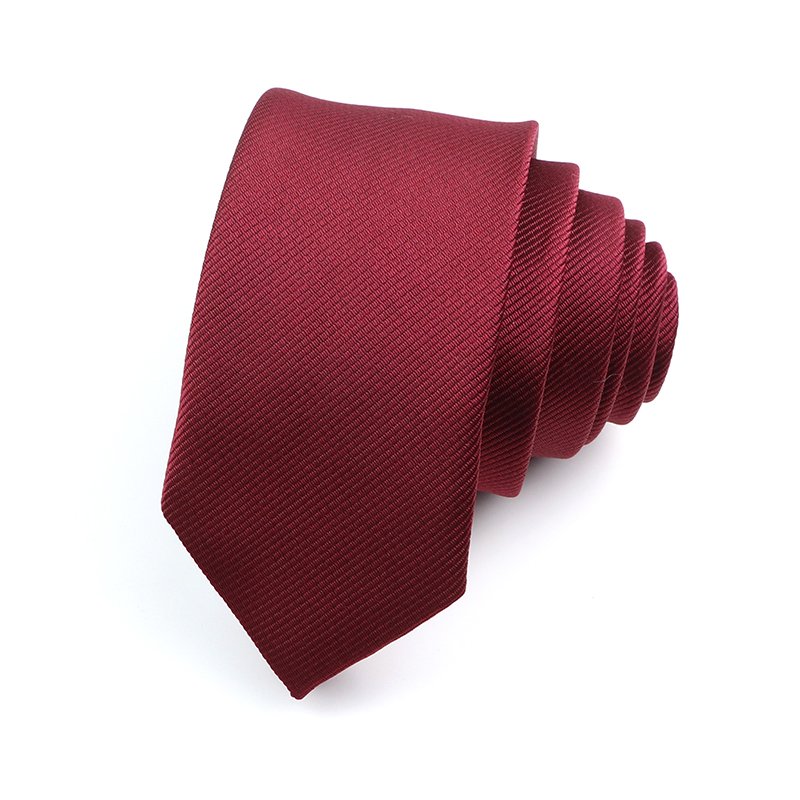 Men's casual 6cm tie men's tight tie red and black striped groom party dress and tie gift