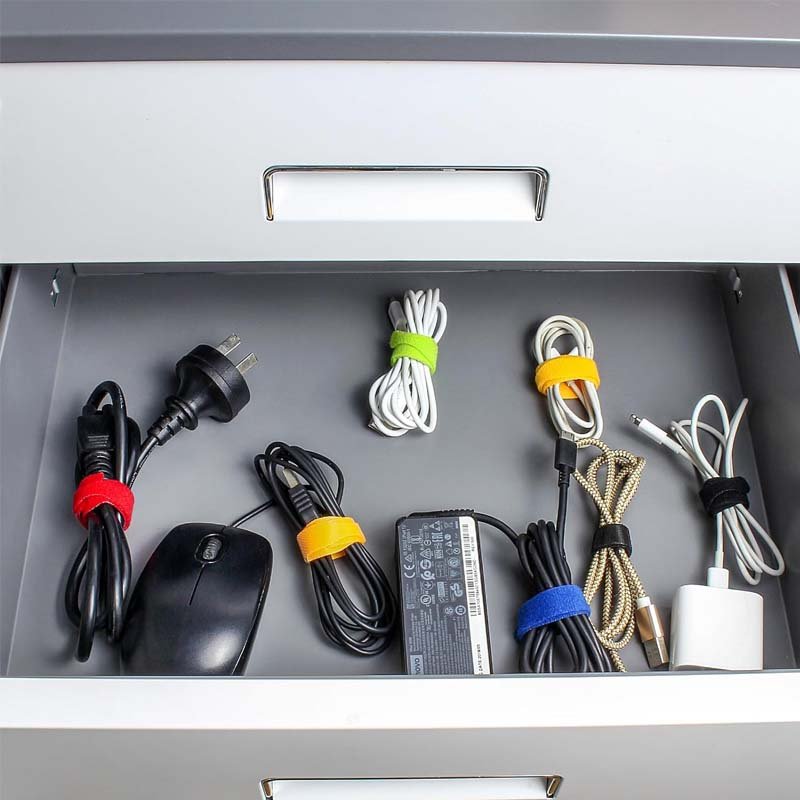 Colorful Flexible Double Side Nylon Carry Self Organizers Magic Tie Straps Adjustable Hook Loop Cable Tie