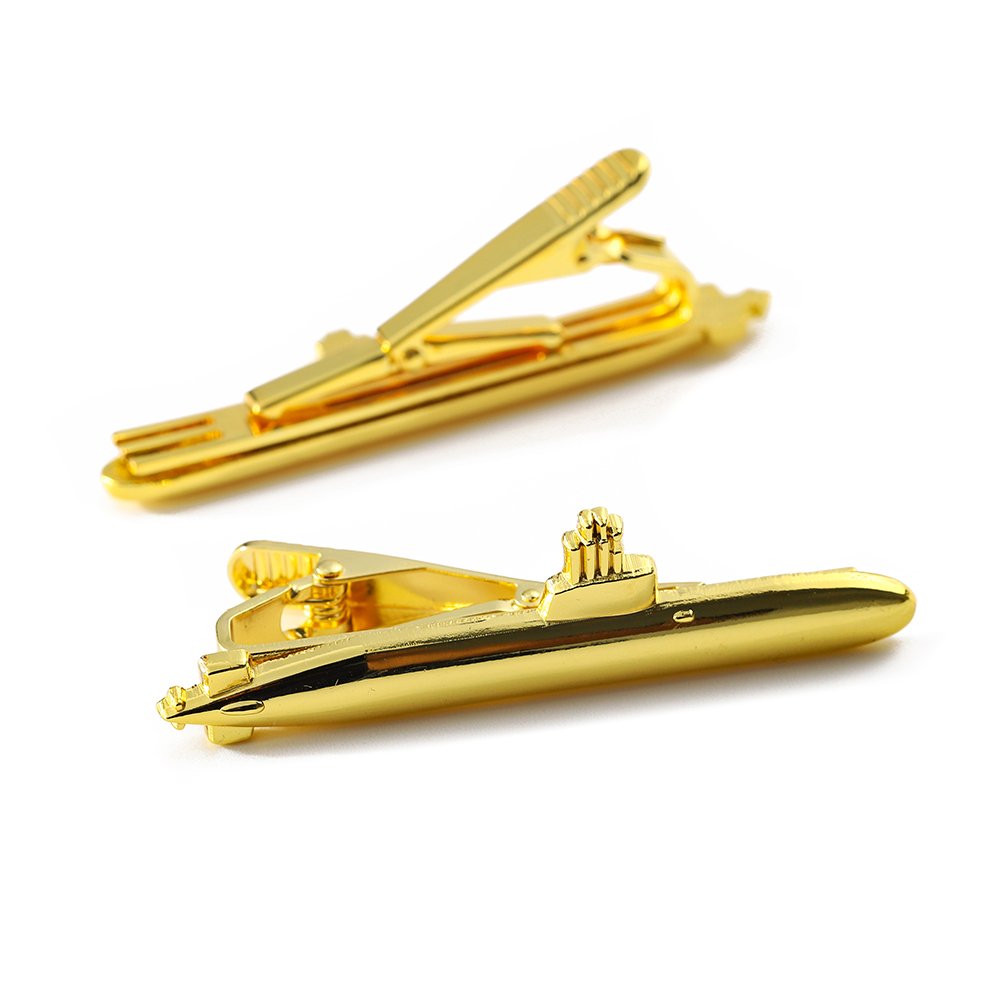 Factory custom brass materials can laser customize their own logo metal gold tie clip