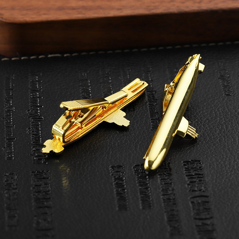 Factory custom brass materials can laser customize their own logo metal gold tie clip