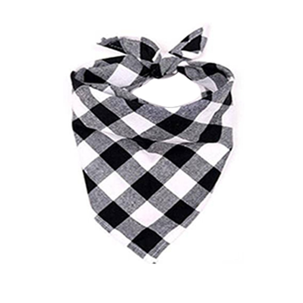 Dog Bandana Christmas Classic Plaid Pet Bandana Scarf Triangle Bibs Kerchief Set Pet Costume Accessories Decoration for Pets