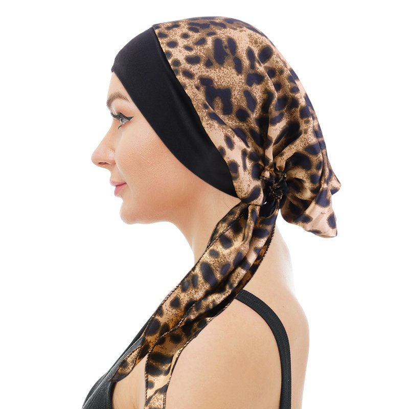 Beauty Pattern Printed Turban Fashion Ladies Silk Broad Floral Turban Satin Scarves Instant Turbans