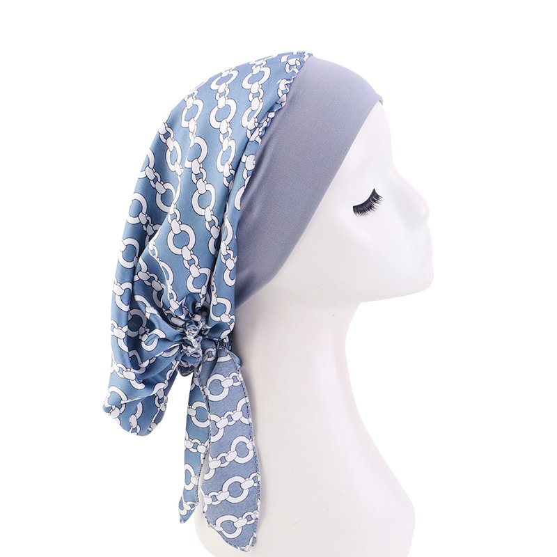Beauty Pattern Printed Turban Fashion Ladies Silk Broad Floral Turban Satin Scarves Instant Turbans