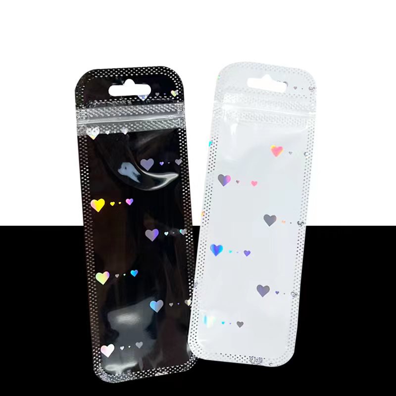 Factory price transparent bags cute in stock plastic bag for accessories zip lock bags