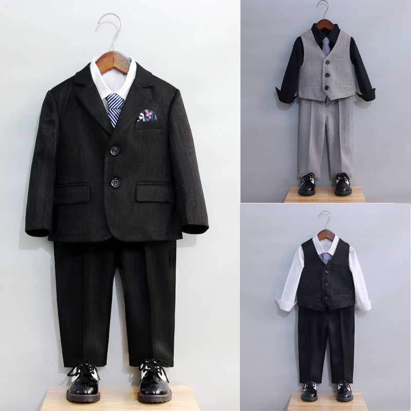 Kids Clothes Gentleman Suit Formal Wear For Birthday Party,Wedding,Baptism Children Clothing Set