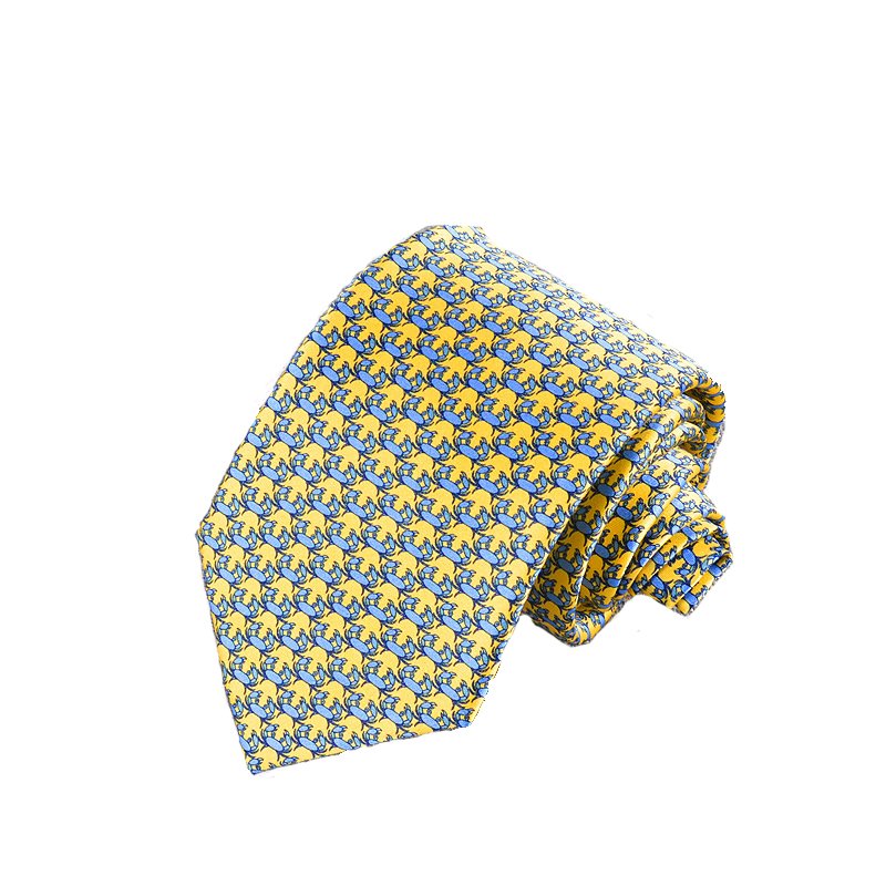 boys cartoon 7 Fold 100 silk ties animal print neckties china