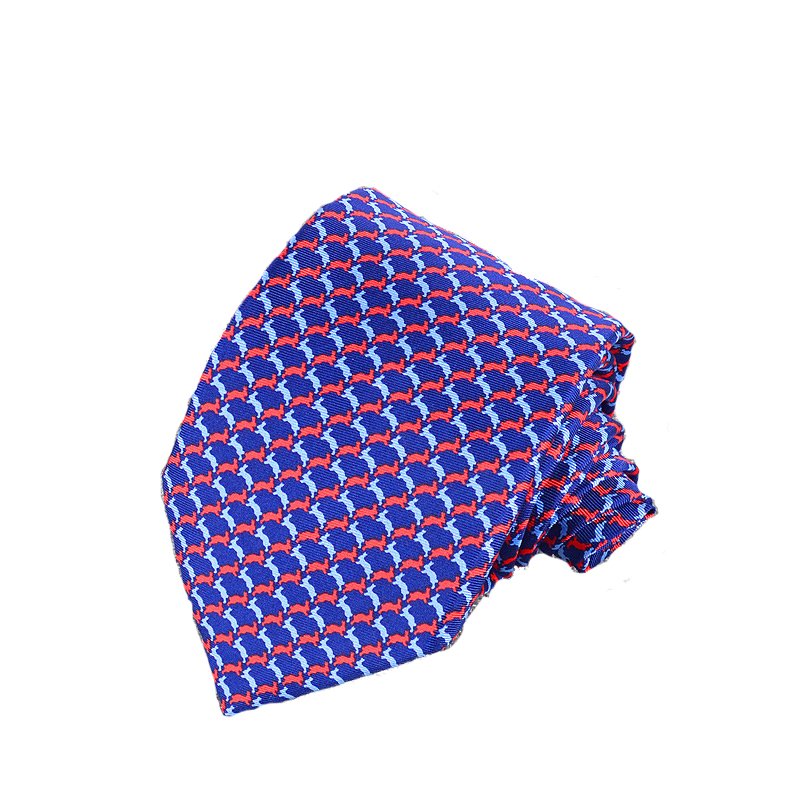 boys cartoon 7 Fold 100 silk ties animal print neckties china