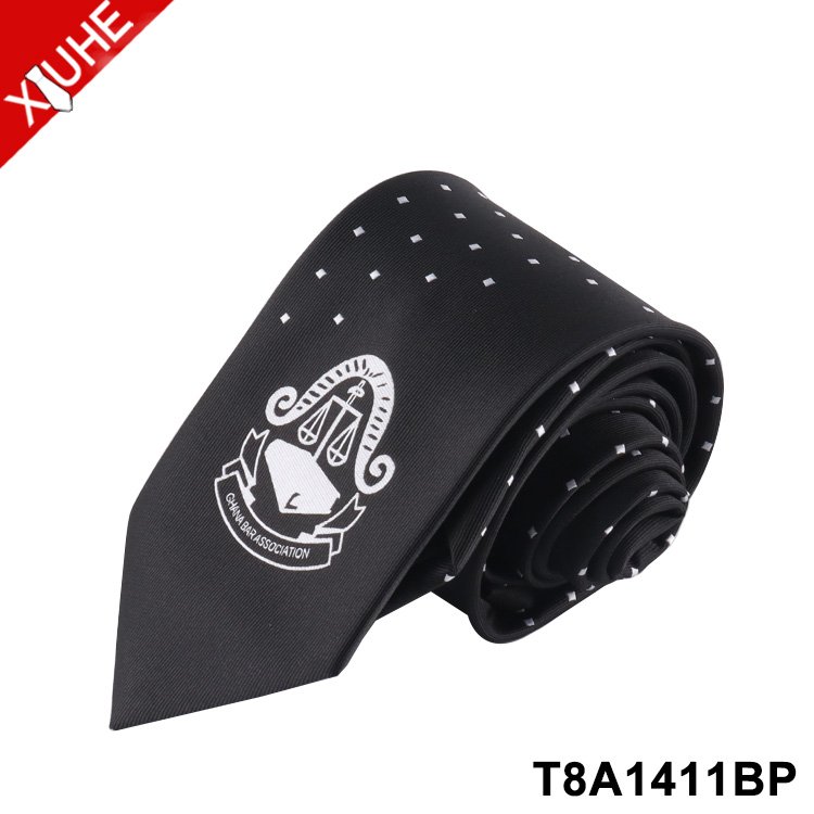 Solid Color Neck Tie Formal Design Black Business Necktie Woven Custom Polyester Mens Ties