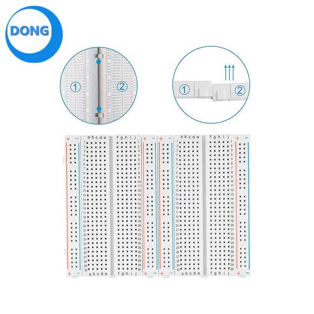 Spliceable Solderless Breadboard 400 Tie Points 300V/3-5A Prototype Project ABS