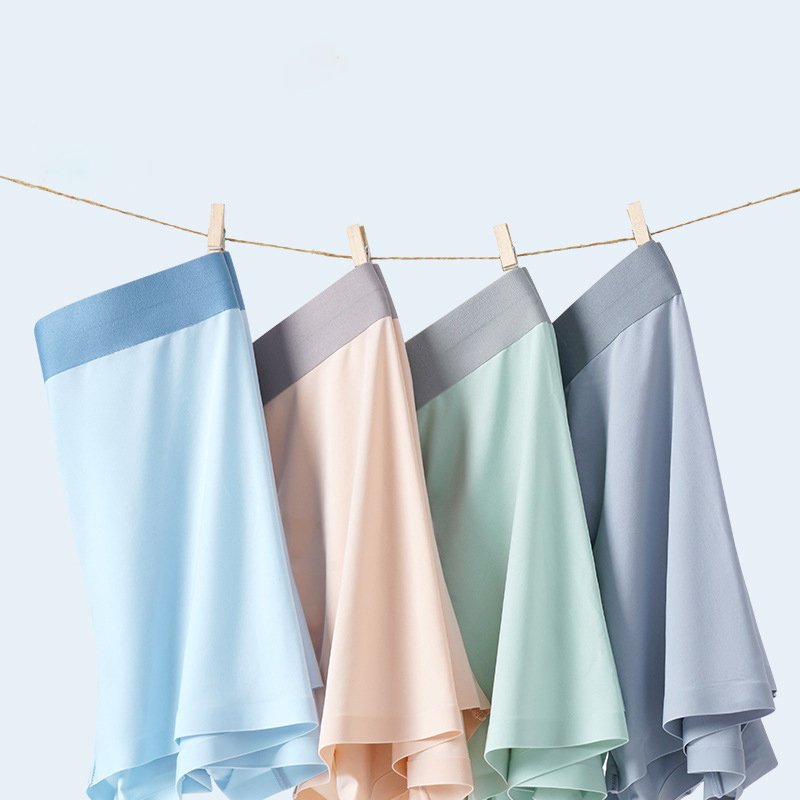 Summer ice silk men's boxers underwear ultra-thin comfortable breathable antibacterial underwear wholesale customization
