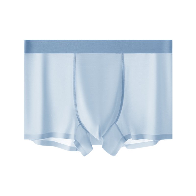 Summer ice silk men's boxers underwear ultra-thin comfortable breathable antibacterial underwear wholesale customization