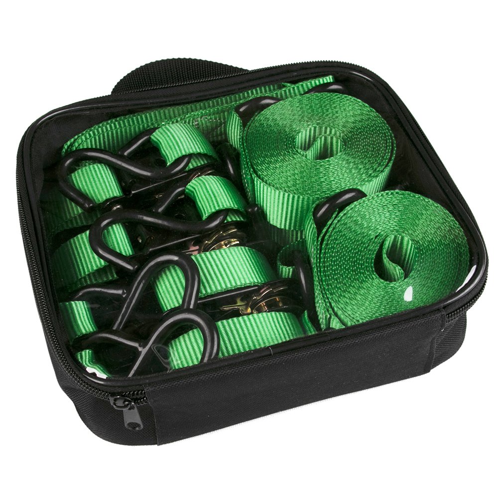 OEM 4 pack of 1 inch custom printed polyester webbing ratchet lashing straps with coated S hook