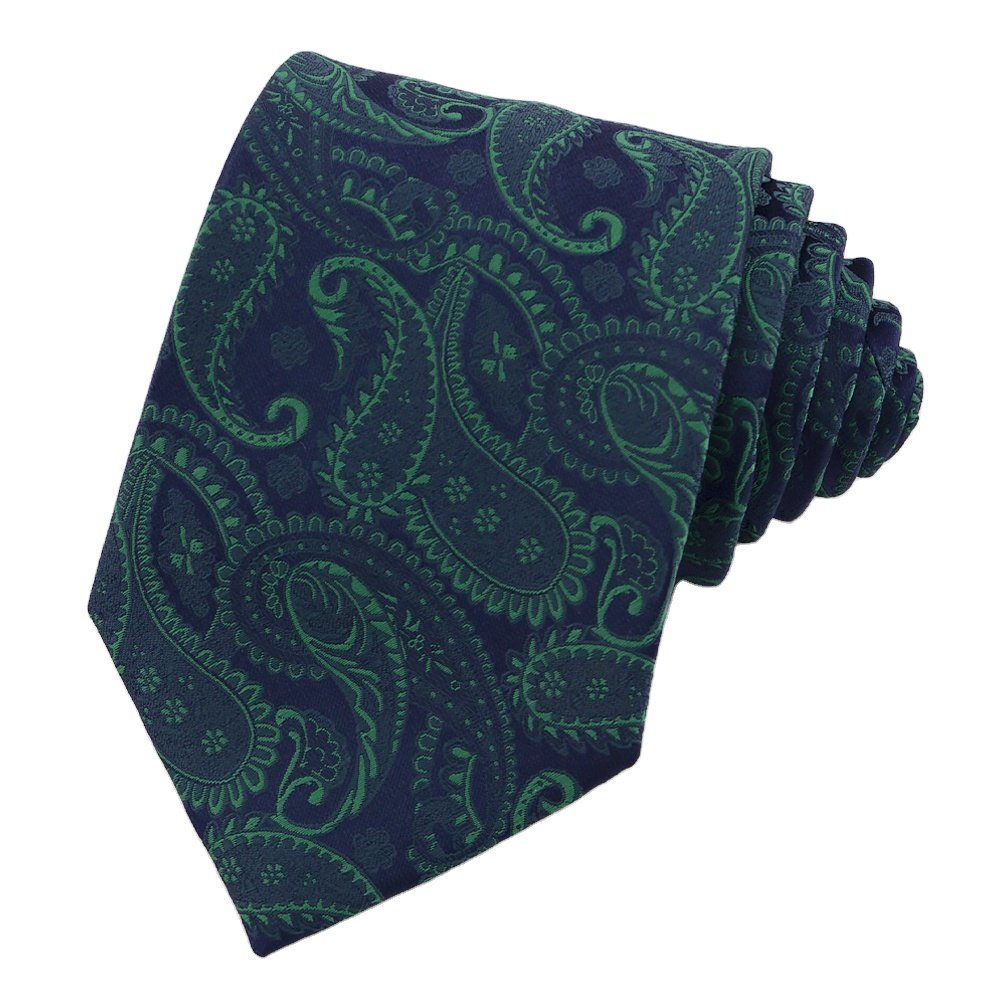 RunLin Factory Customized Business Formal Modern Woven Jacquard Handmade Paisley Men Silk Neck Ties
