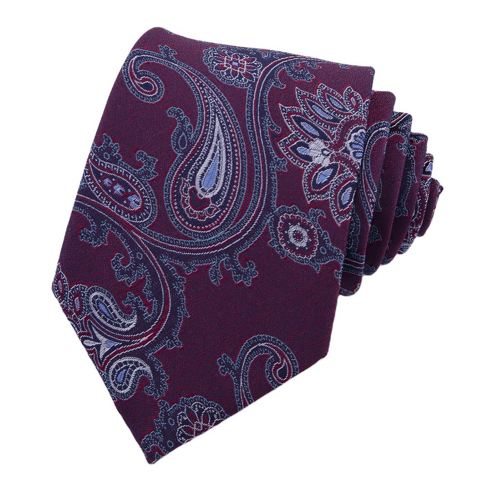 RunLin Factory Customized Business Formal Modern Woven Jacquard Handmade Paisley Men Silk Neck Ties