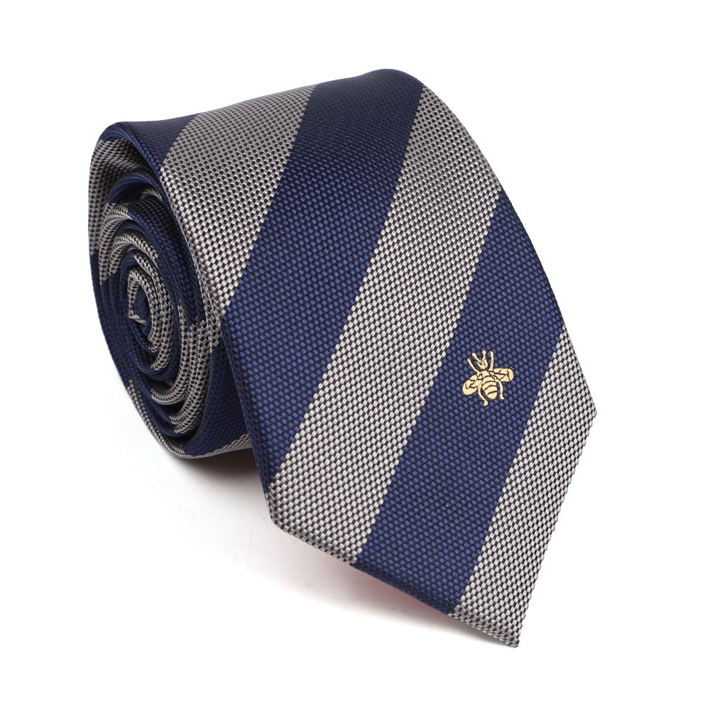 Luxury Brand Catalogue Men's Tie Animal Embroidery Business Leisure Tie Little Bee Designer Tie Wedding Suit Decorations Necktie