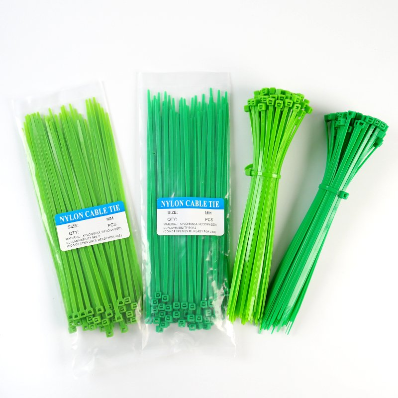 Wiring Accessories Factory Directly Green Nylon 66 Cable Ties cable clamps