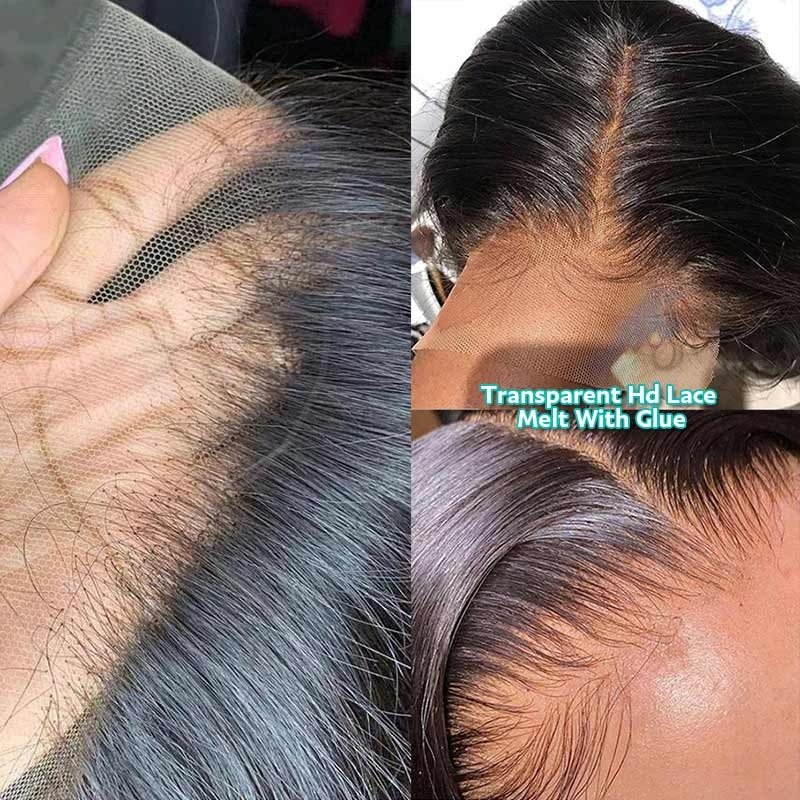 Vendor Raw Brazilian 13x6 HD Swiss Human Hair Transparent Lace Front Wig Deep Wave HD Lace Frontal Wig for Black Women