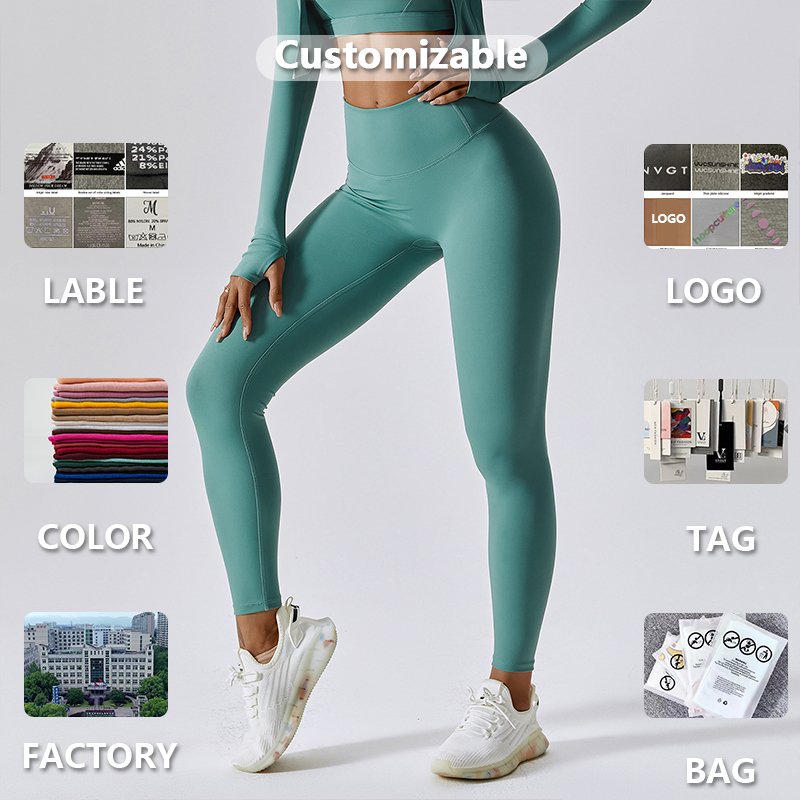 XW-BCK8047 Wholesale Comfort Soft Workout Sets Sportswear High Waist Scrunch Butt Yoga Wear Gym Fitness Leggings For Women