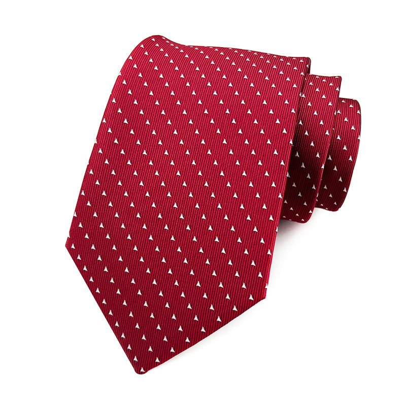 Wholesale Men Solid Fashion Ties Plaid Gravatas Office Gift Dot Stripe Neck Silk Ties