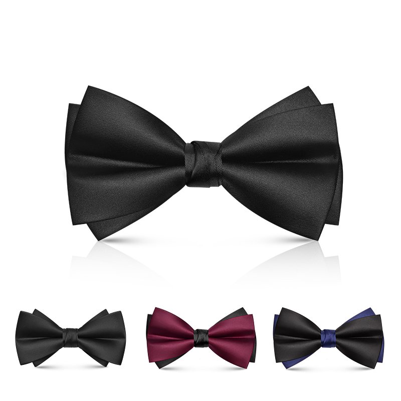 Formal Wear Bow Tie Elegant Adults Clothes Designer Navy Blue Bow Tie Men
