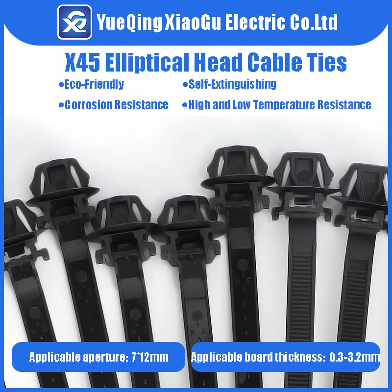 7*165mm Beyond Conventional: Push Mount Cable Zip Ties with Arrowhead for Oval Fastening Perfection