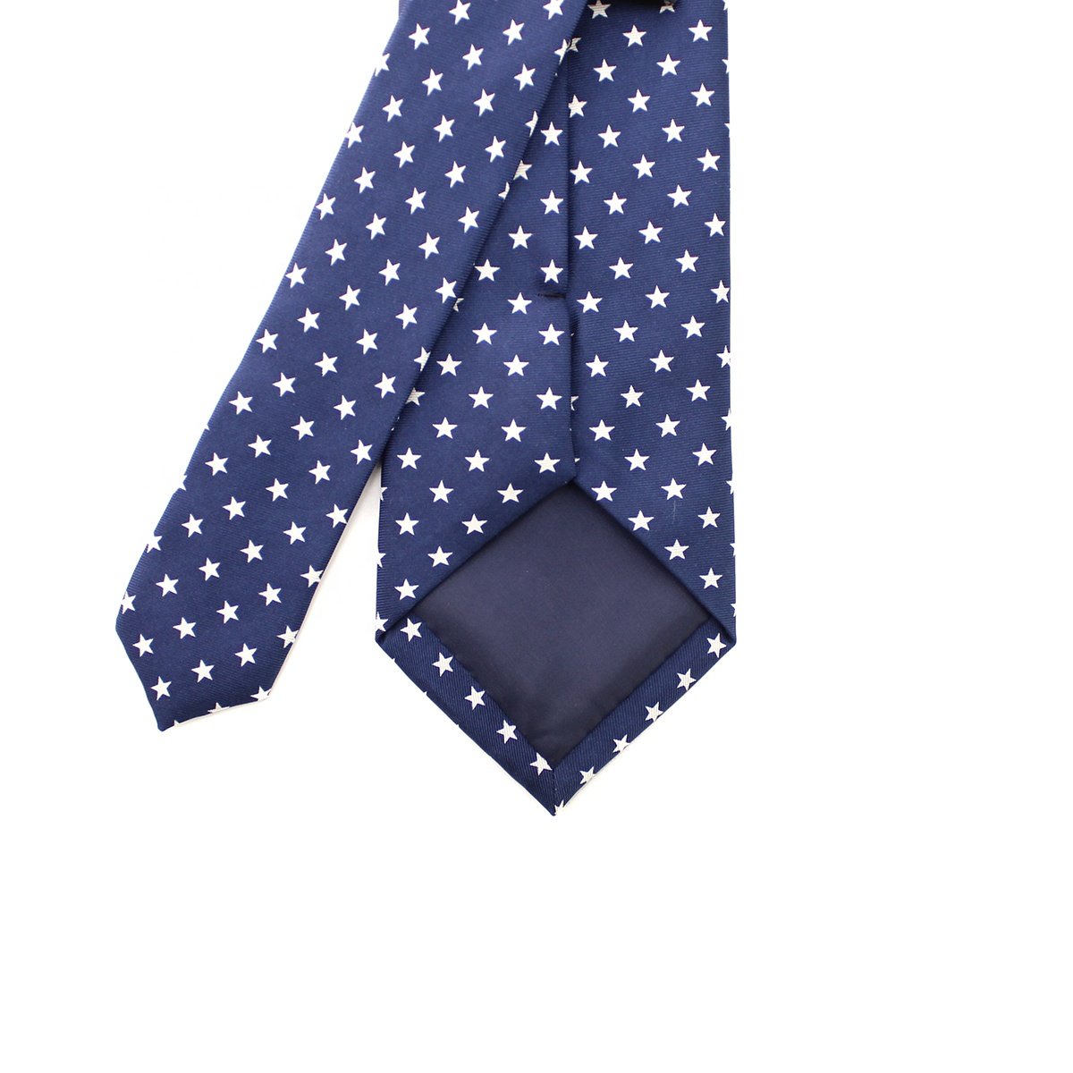 Fashion Men Tie Chinese Wholesale 8CM Night Sky Shining Custom Made Print Vintage Best 100% Silk Navy Blue White Star Necktie