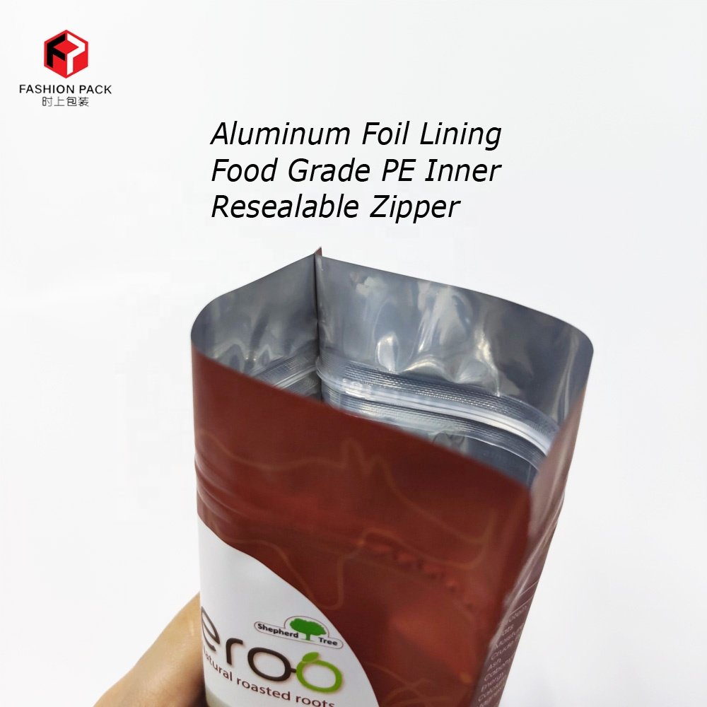 Customized printed aluminum foil plastic ziplock loose leaf herb tea pouch custom tea packaging
