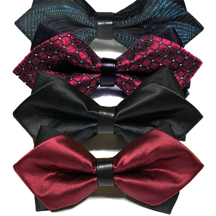 factory wholesale logo custom adjustable pre-tied party wedding tuxedo banquet working men's shirt bow tie bowtie bow ties
