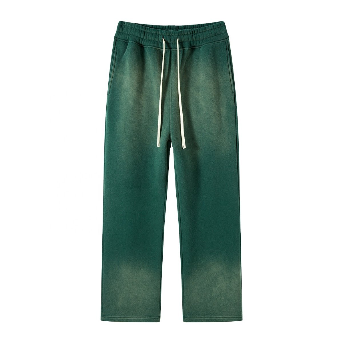 New Design Popular Acid Washing Thick Fleece Sweatpants Top Quality Baggy Streetwear Oversized Sweater Trousers