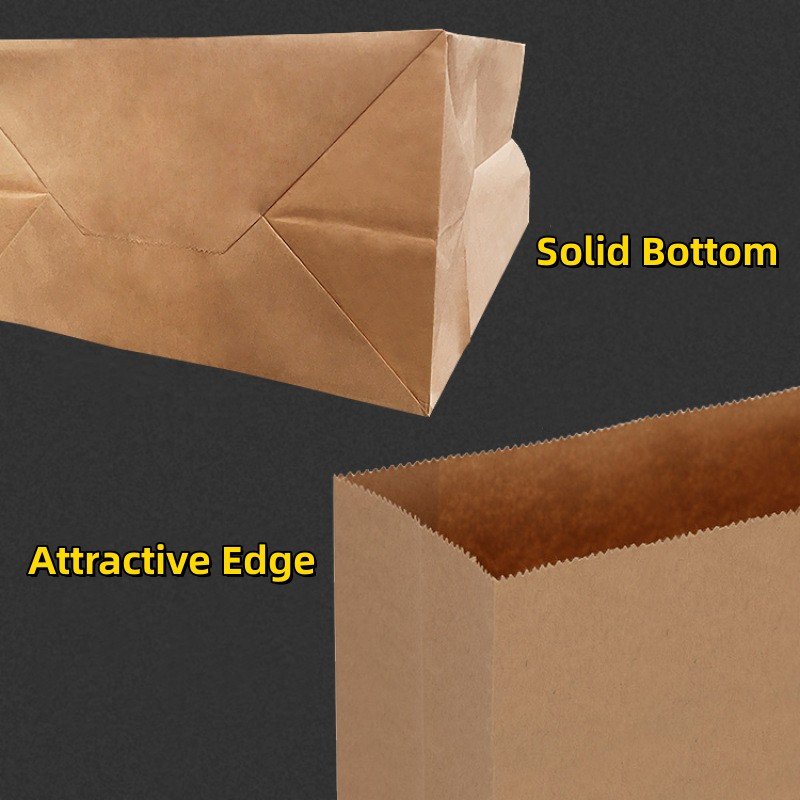 Custom Printed Long Loaf Bag Brown Baguette Disposable Kraft Paper French Bakery Food Baking Bread Packaging Bags With Window