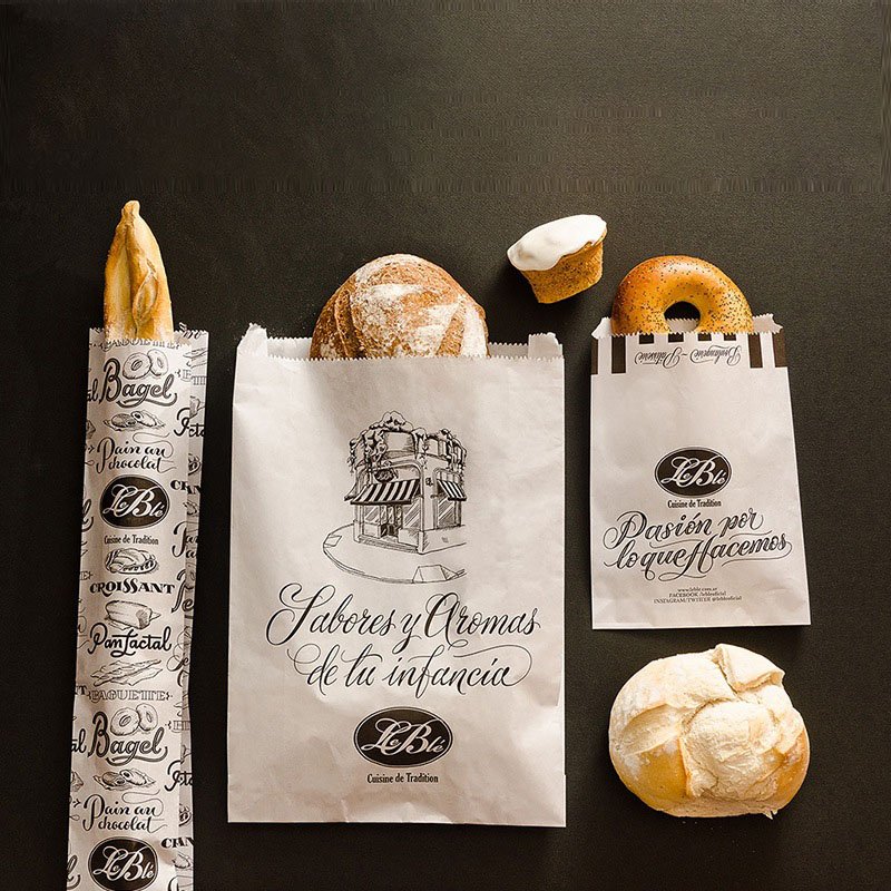 Custom Printed Long Loaf Bag Brown Baguette Disposable Kraft Paper French Bakery Food Baking Bread Packaging Bags With Window