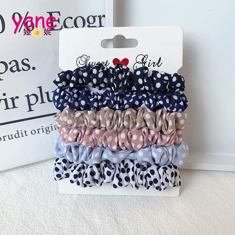 Wholesale 6pcs Pack Elastic Scrunchy Hair Ties Silk Satin Hair Scrunchies
