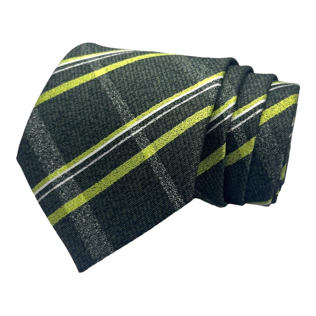 Olive Green Plaid Tie