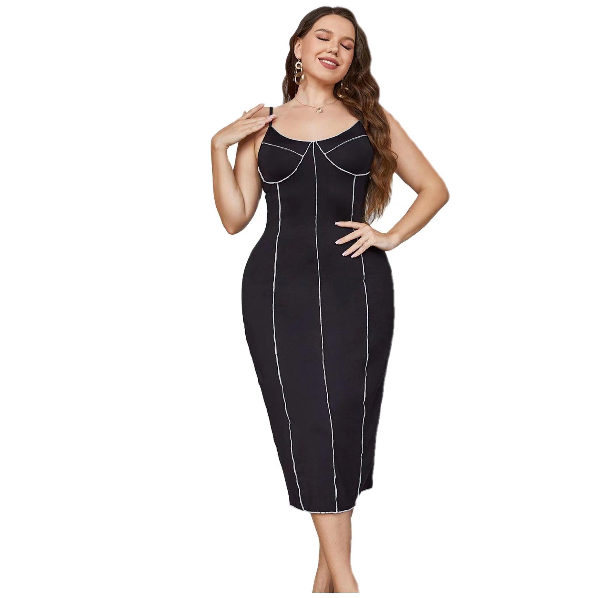 China Factory Outlet High Quality Women Girls Pure color Halter Sexy Hot Skirt Ladies Large Size Dress