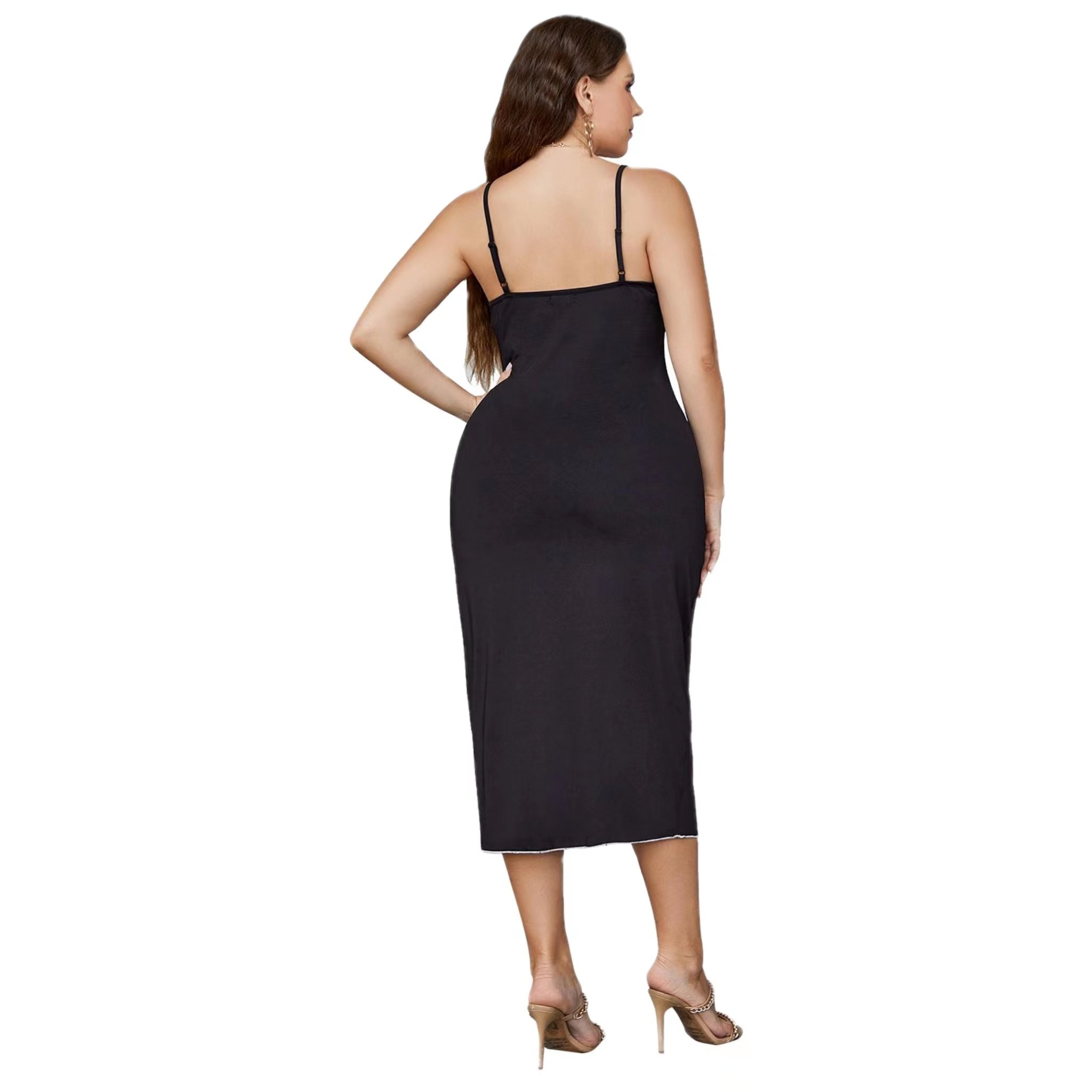 China Factory Outlet High Quality Women Girls Pure color Halter Sexy Hot Skirt Ladies Large Size Dress