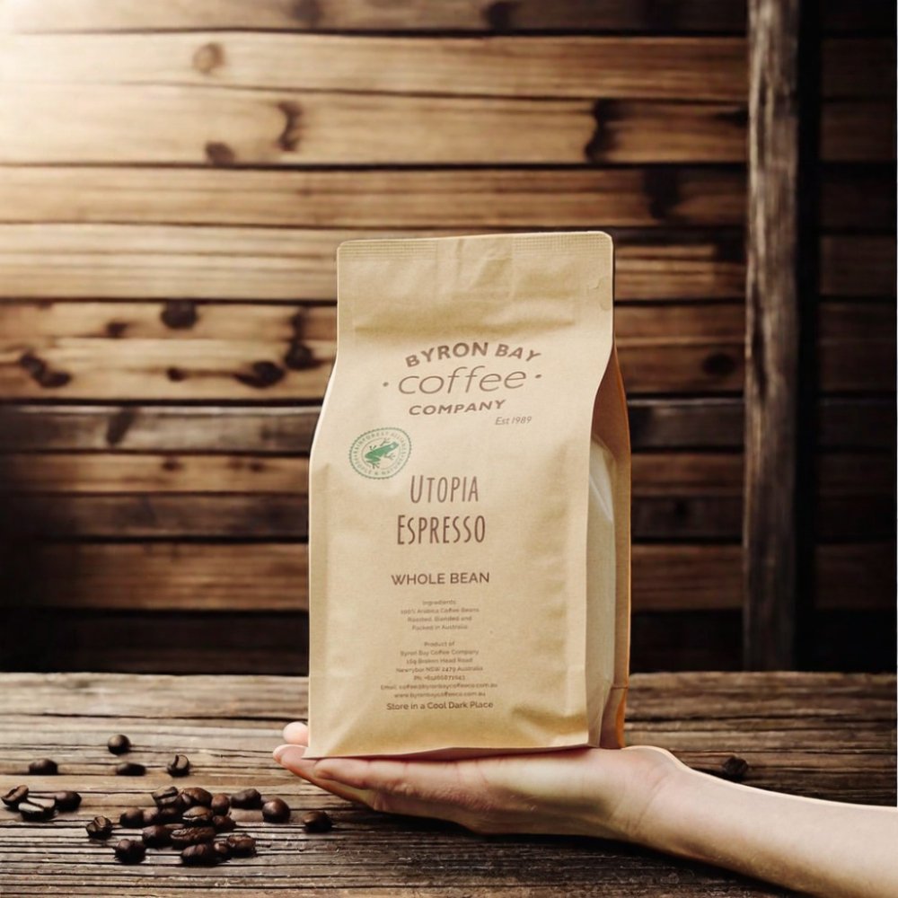 AT PACK Digital Print LOQ MOQ 250g 500g 1KG Kraft Paper Packaging For Coffee Flat Bottom Coffee Bags With Valve and Zipper