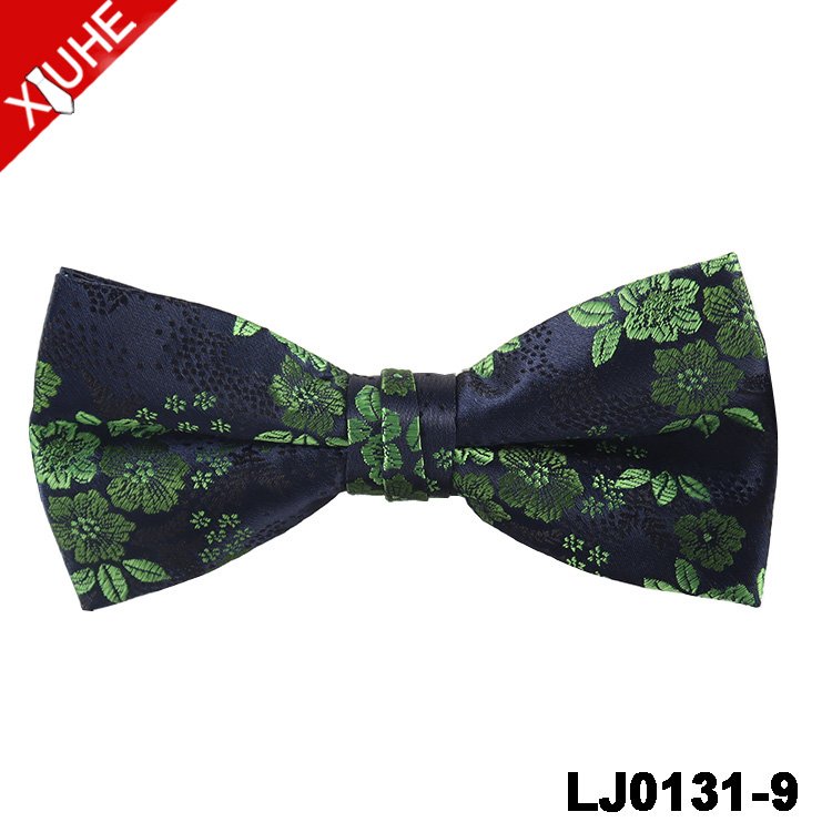 Cheap Bowties Paisley Custom Blue Green Adjustable Bowtie Solid Polyester Bow Tie For Men